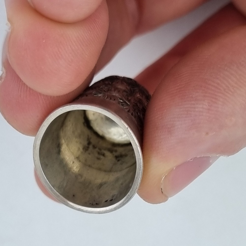 Antique Solid Silver Thimble Chester 1921 Charles Horner