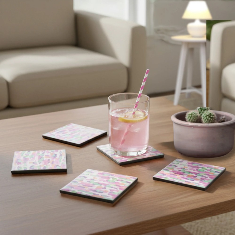 Abstract Pastel Coasters