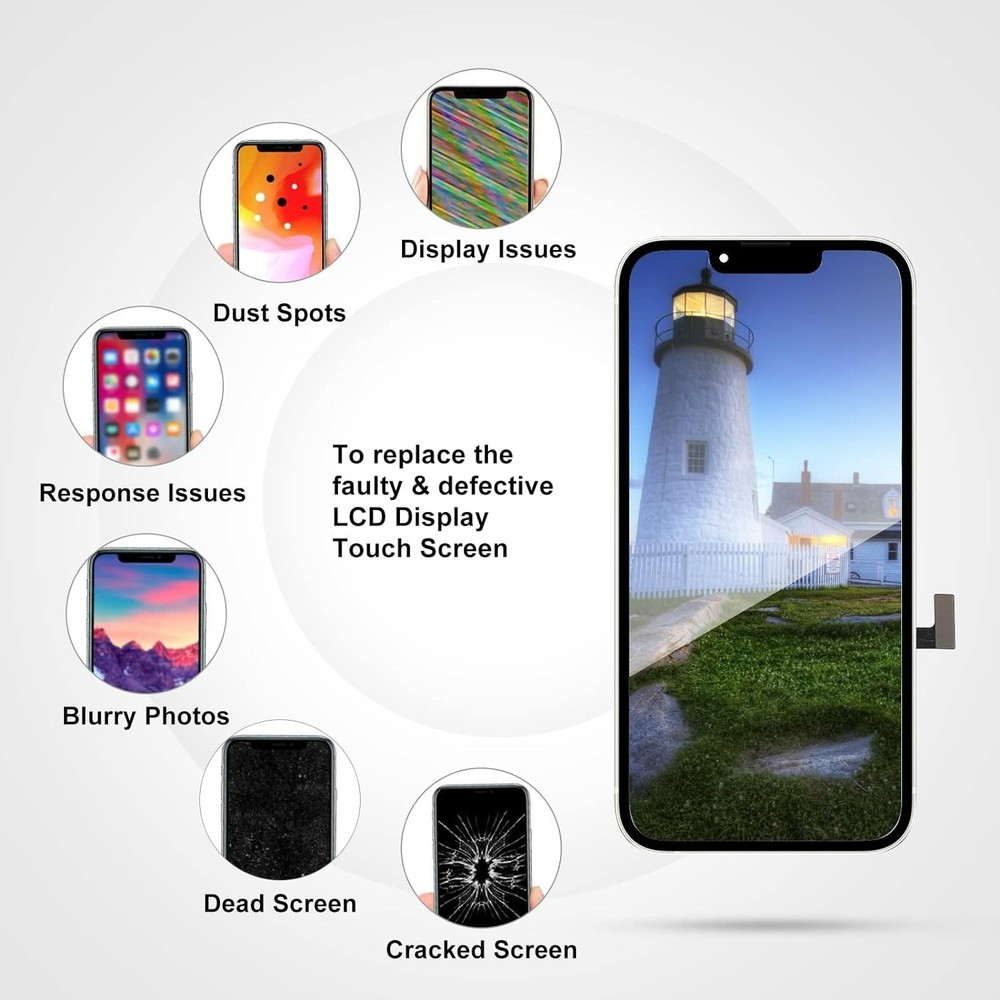 For iPhone 13 OLED Premium Display Touch Screen Replacement Digitizer Assembly