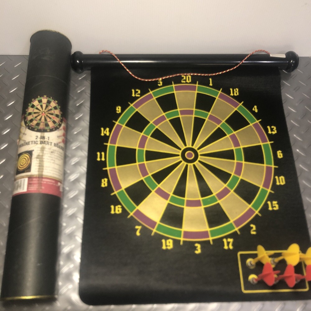 Samsonico - 2-in-1 Magnetic Dart Board - Roll Up
