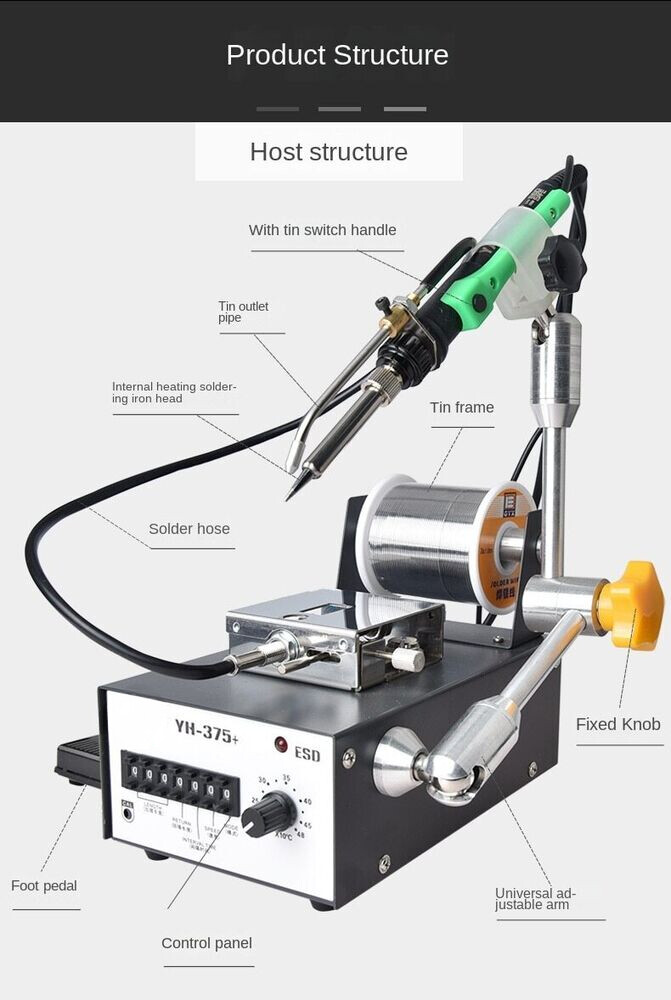 60w Internal Heating Automatic Tinning Machine Automatic Welding Equipment 375C