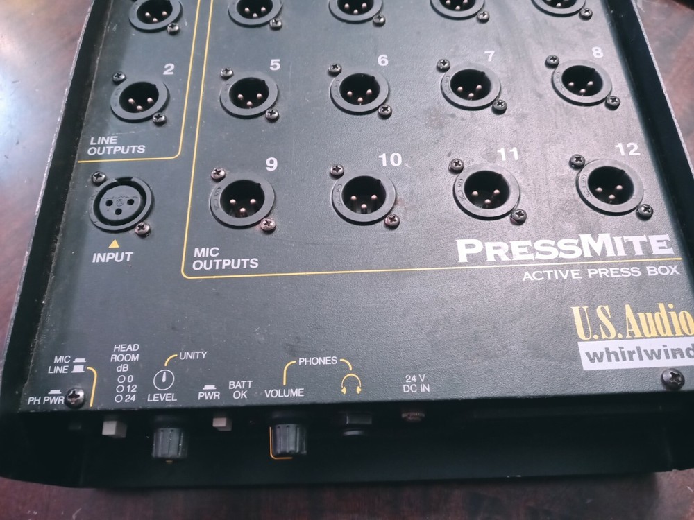 Whirlwind Pressmite Active Pressbox Distributes 2line level 12 Outputs w/adapter