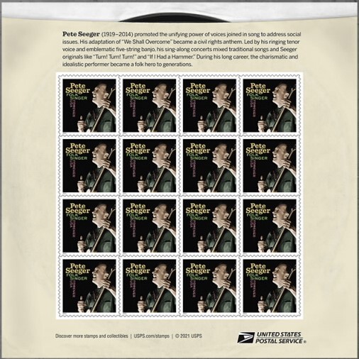 #5708  2022 Pete Seeger Sheet/16  - MNH