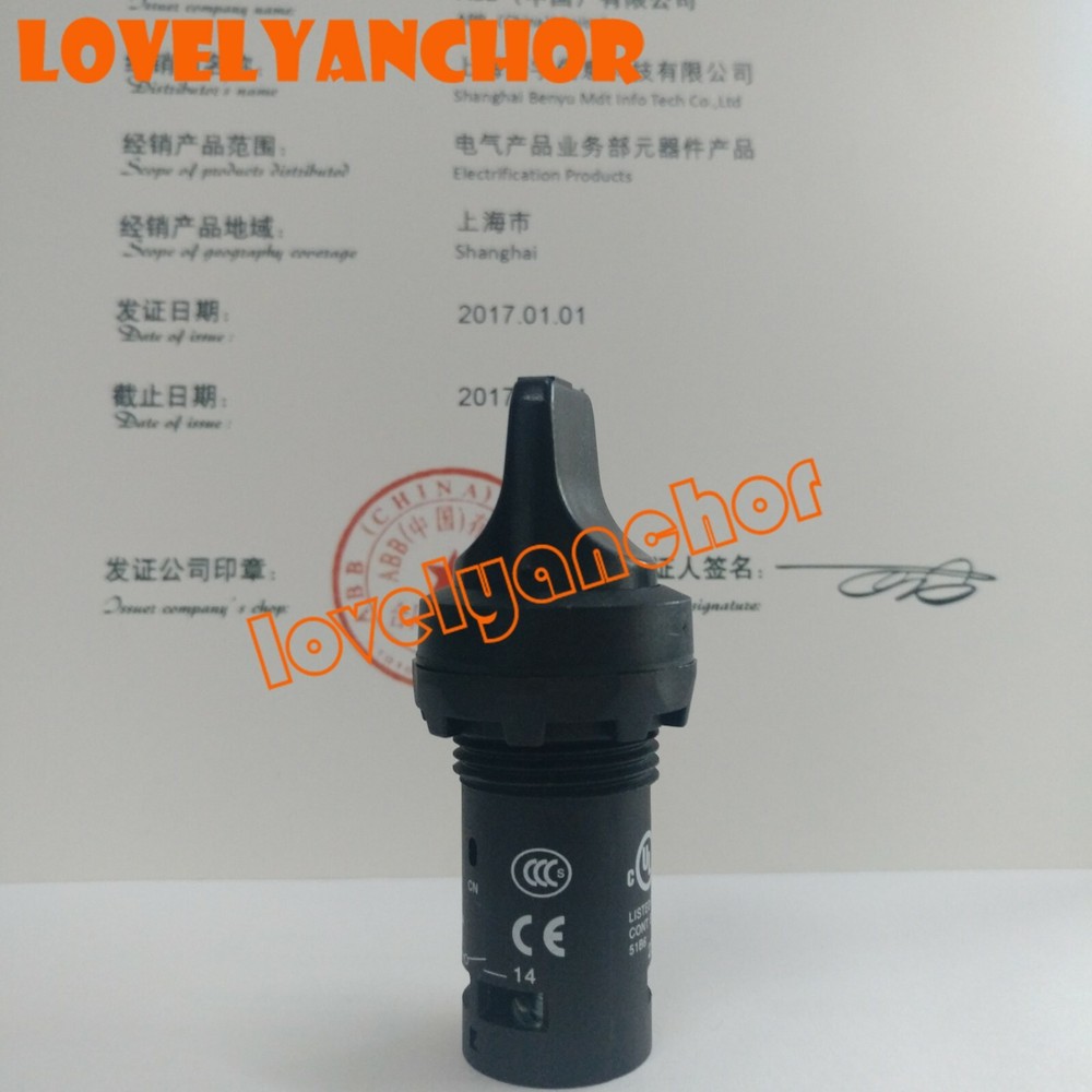 1PC ABB C2SS2-10B-20 2NO Compact Selector Switch 2-pos Fixed A&C Short handle