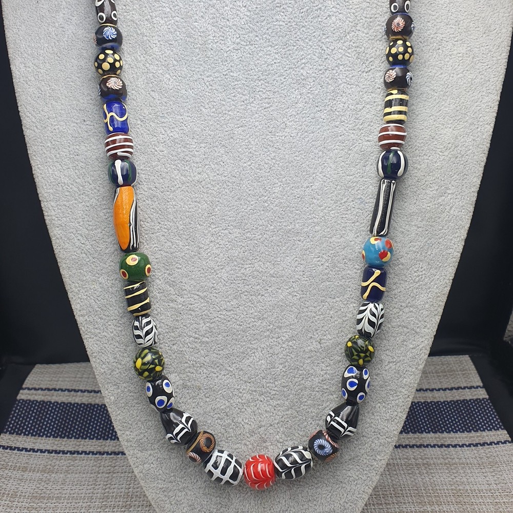 Venetian Style MultiGlass Multicolor Glass Beaded Necklace