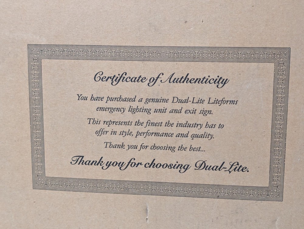 Hubbell LTUGW Exit Sign with Emergency Lighting, (2) Halogen Lights, LT Series