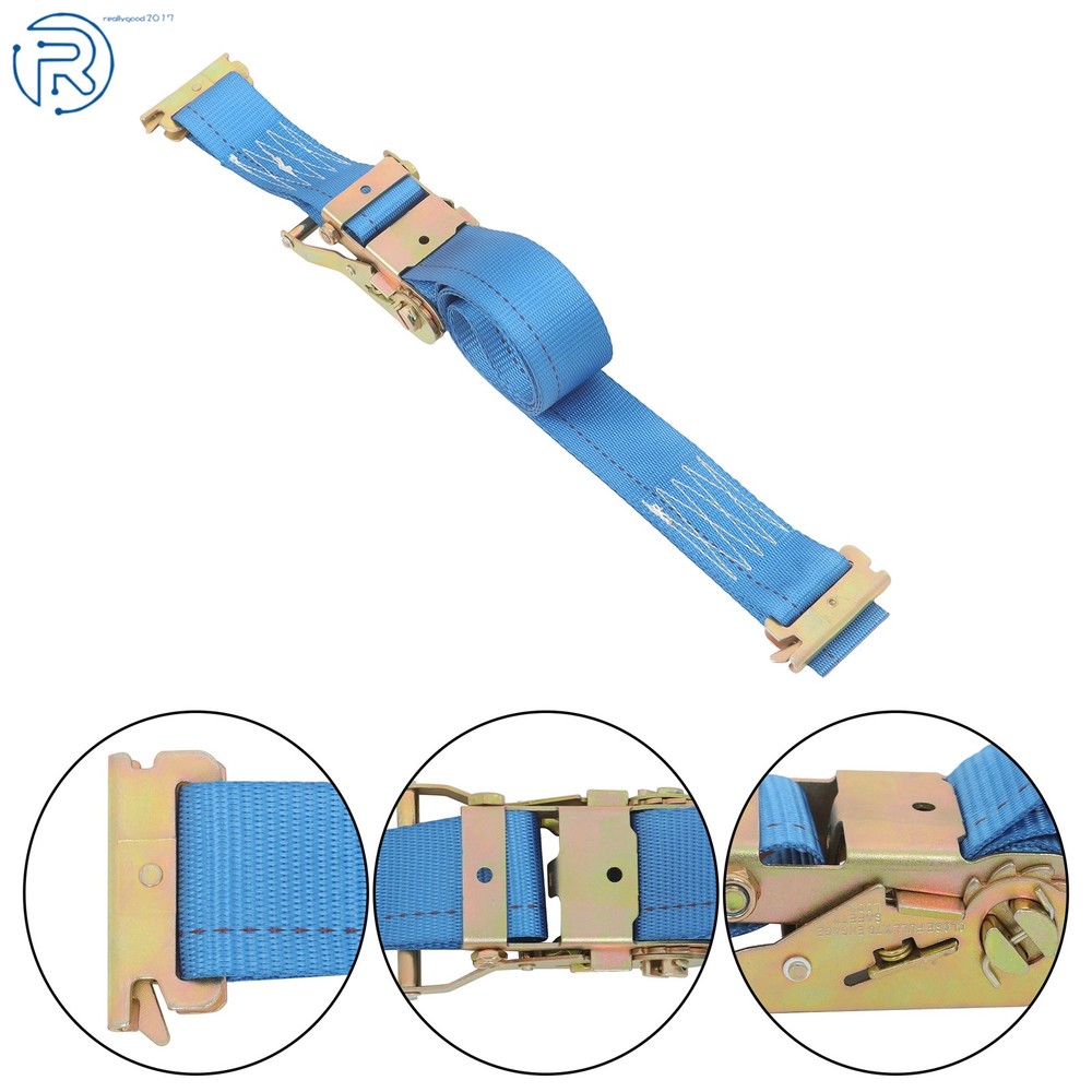 Durable E Track Wheel Chock System 7.5' Ratchet Tie Down Straps Secure Cargo
