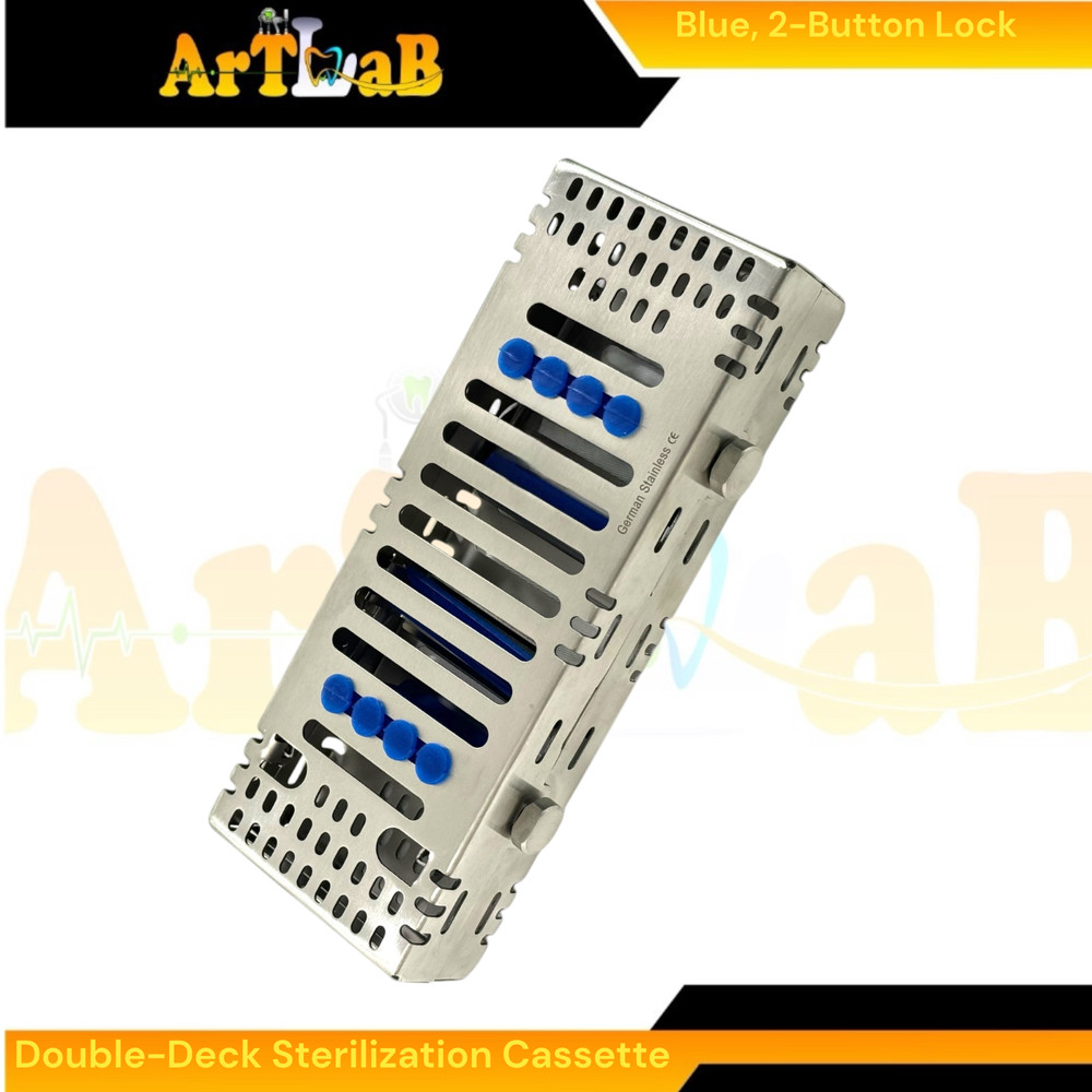 Autoclave Sterilization Cassette for 8 Instruments, Double-Decker, Lockable (1x)
