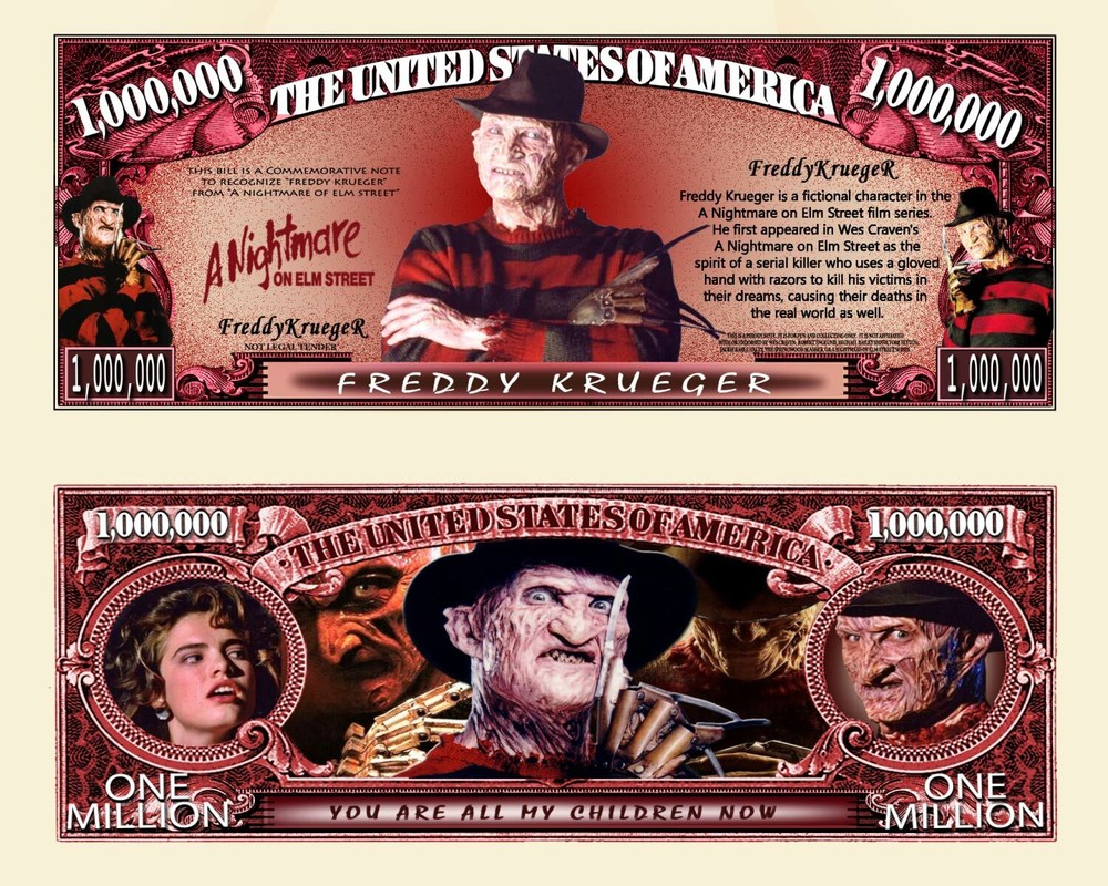 OUR FREDDY KRUEGER NOVELTY NOTE (2 EA)