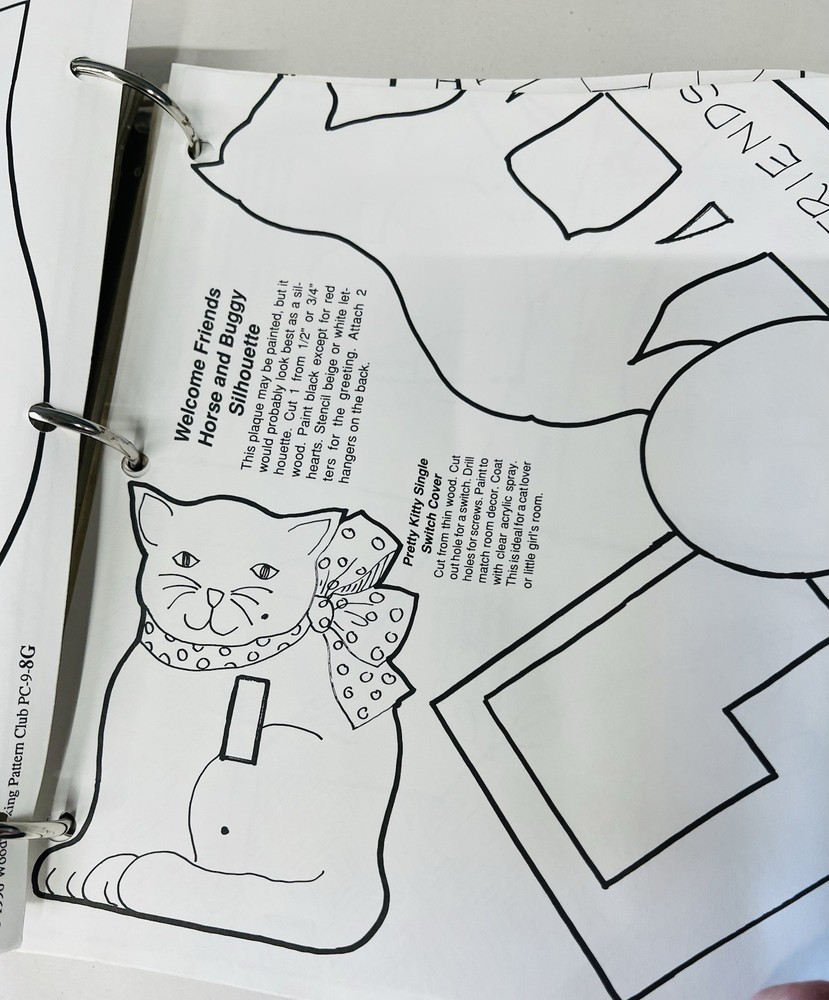 Woodworking Pattern Club And Scroll Saw Pattern 3-Ring Binder 97 Patterns