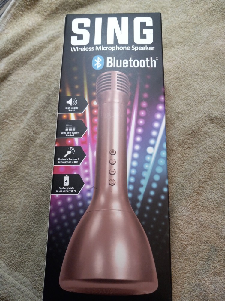 SING - Wireless Karaoke Microphone speaker with Bluetooth NEW IN BOX