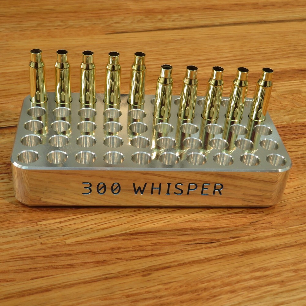 300 Whisper - Precision Loading Block - 1" Thick Billet Aluminum (50)