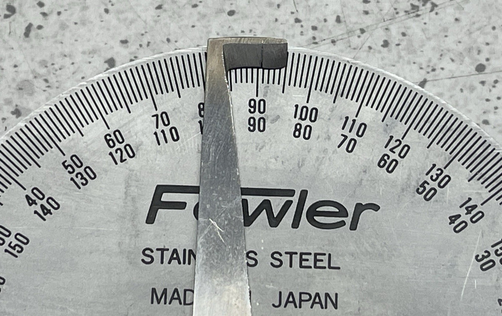 Fowler Stainless Steel Protractor Rectangular Head & Semi-Circular Head
