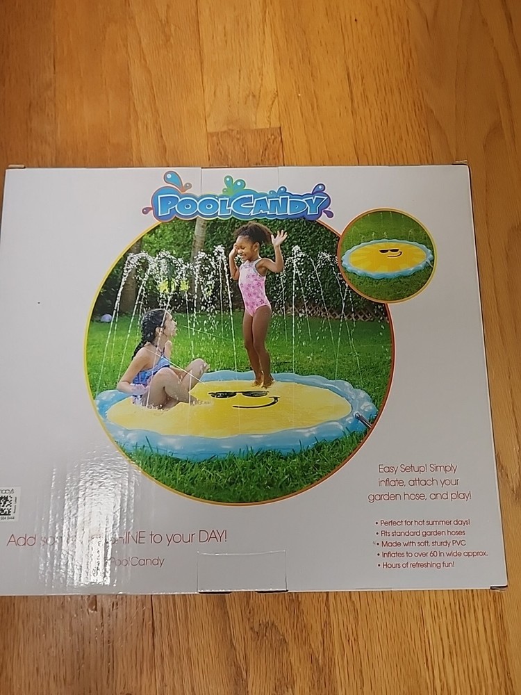 NIB Pool Candy Water Slide / Splash Pad / Smiley Sun