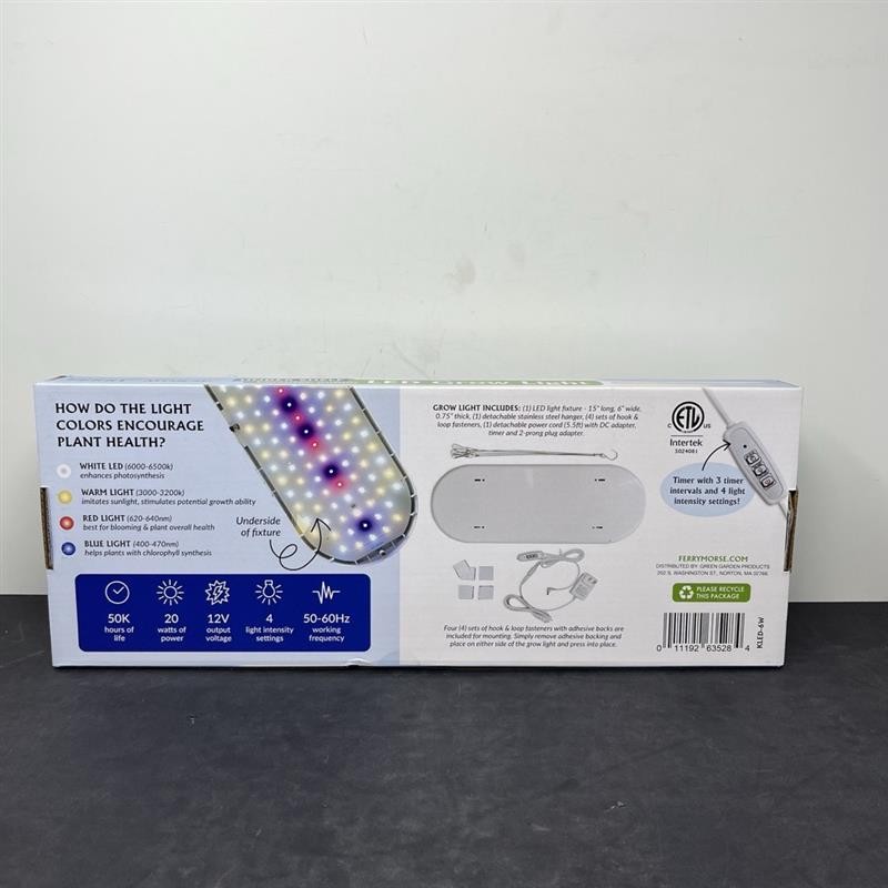 Ferry Morse LED Grow Light - Undershelf, Energy Efficient, Indoor, Removable