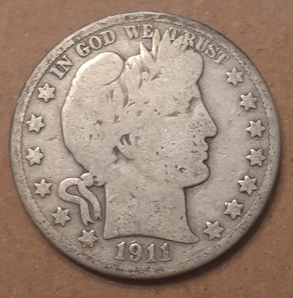 1911 D   BARBER HALF DOLLAR