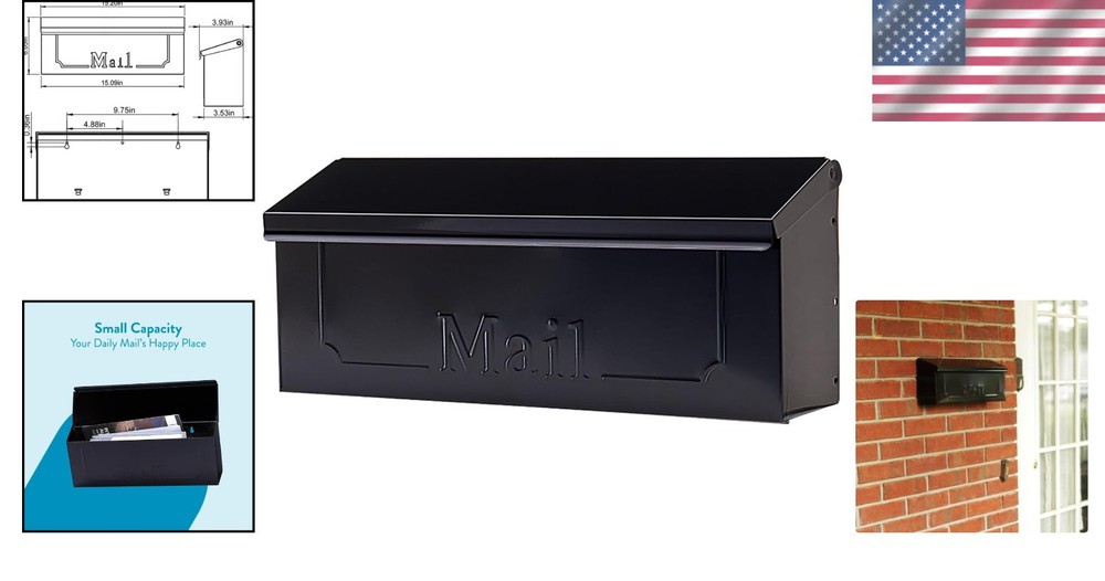 Wall-Mount Mailbox for House,Large Capacity Mail Box,Galvanized Steel Rust-Proof