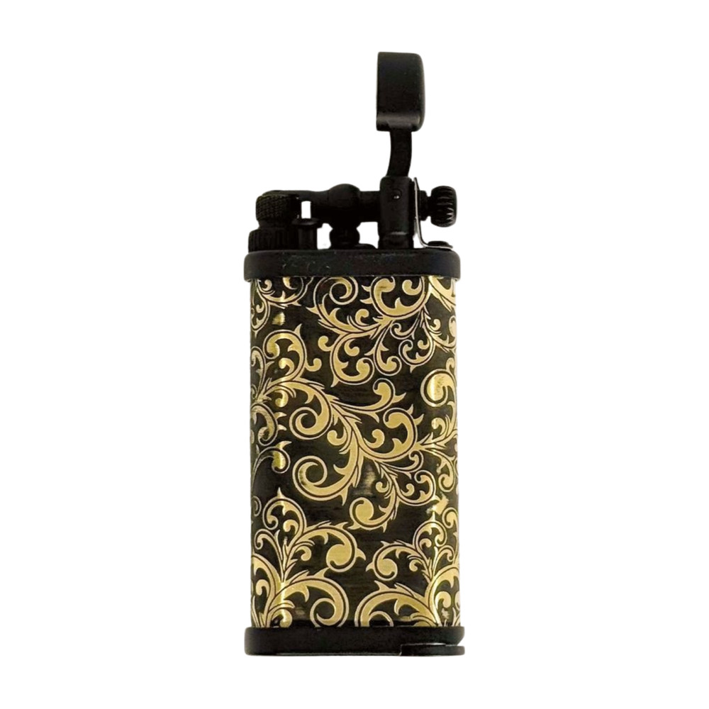 IM Corona Old Boy Matte Black Arabesque Pipe Lighter