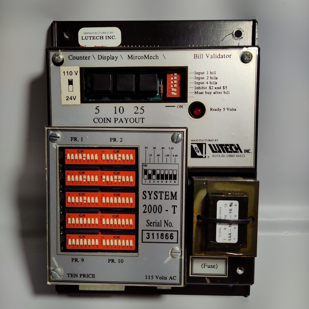Lutech System 2000-T vending machine kit board - tested & working!