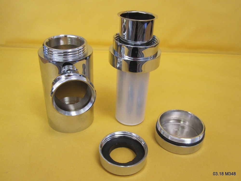 3-1/2" x 2" x 1-1/4" M/F/M Threaded Insulated Sanitary Tee Capped Brewing