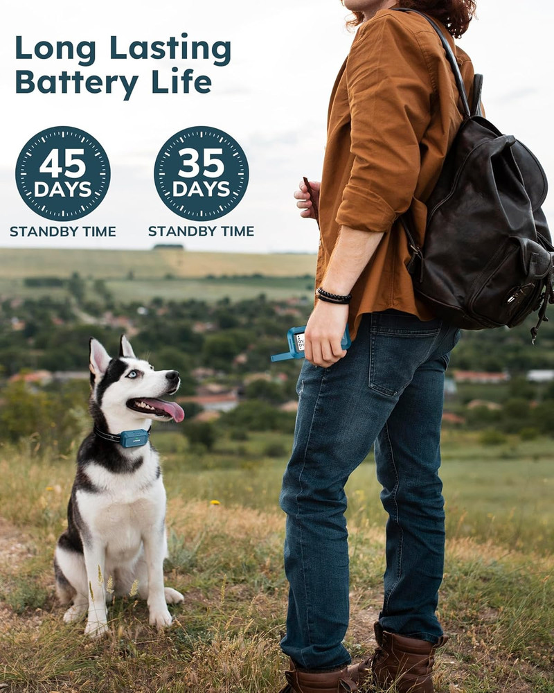 Dog Shock Collar - 4200FT Dog Training Collars with Remote, IPX7 Waterproof E-Co