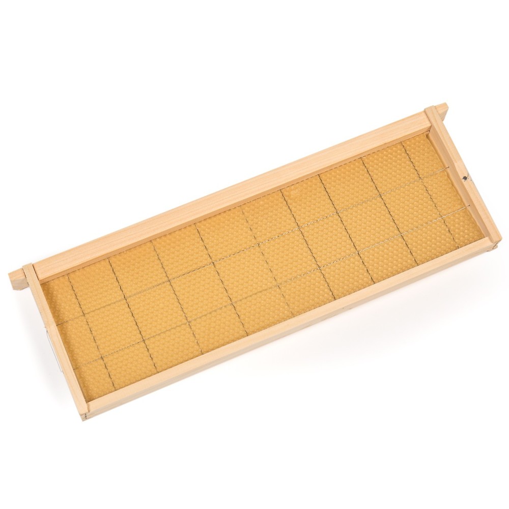 Beekeeping Beehive Frame, Wired Beeswax Foundation, Medium Assembled Amish Made