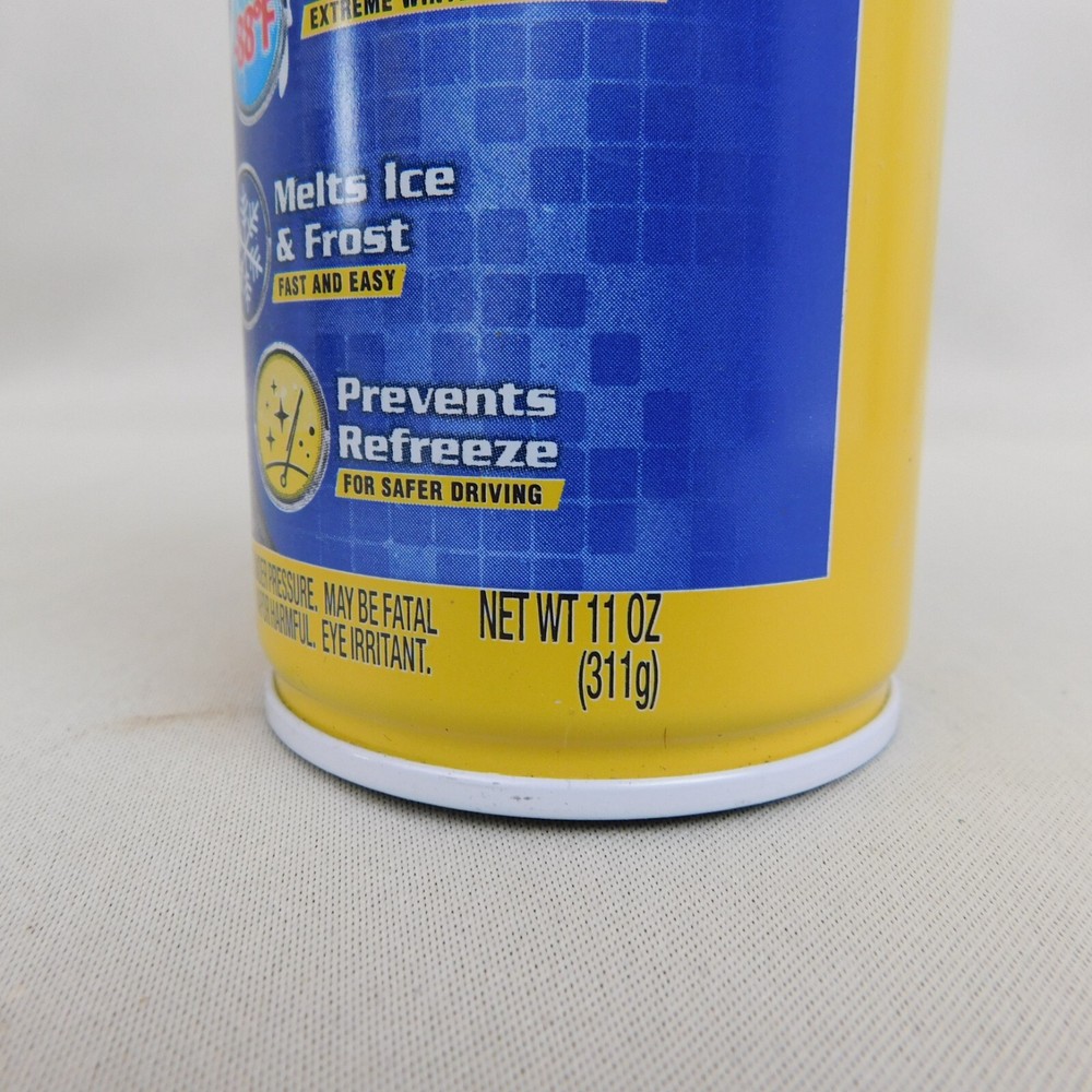 3-Pack Lot Prestone Windshield De-Icer 11oz Cans with Ice Scraper Tops #3146