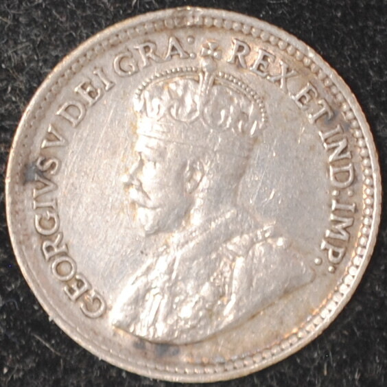 1915 Canada 5 Cents VF Key Date