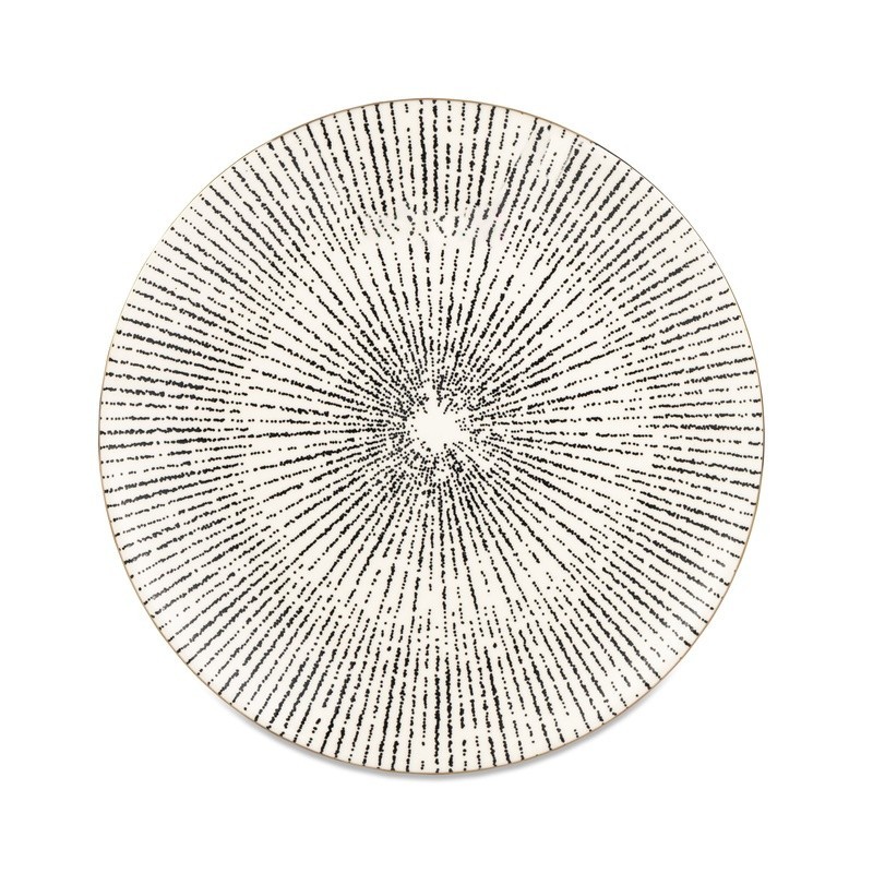 Ceramic Salad Plate Unique Pattern Microwave Dishwasher Safe Round Tableware New