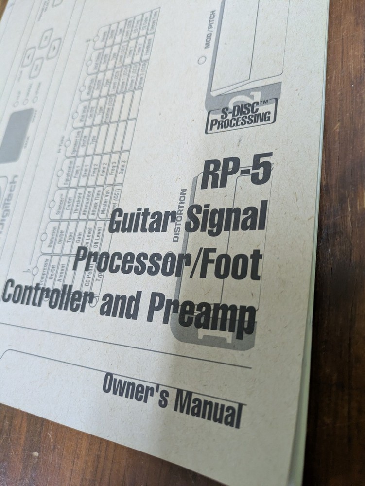 DigiTech RP5 Guitar Effects Processor W/ Power Supply 1995