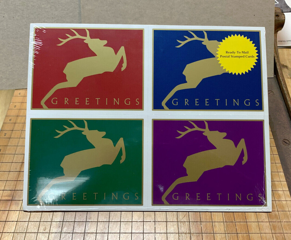 US 1999 20 Postal Cards Christmas Deer Unopened Original Packaging |