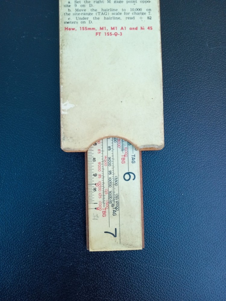 VINTAGE SLIDE RULE RULER GRAPHICAL SITE ~ TRL7#46