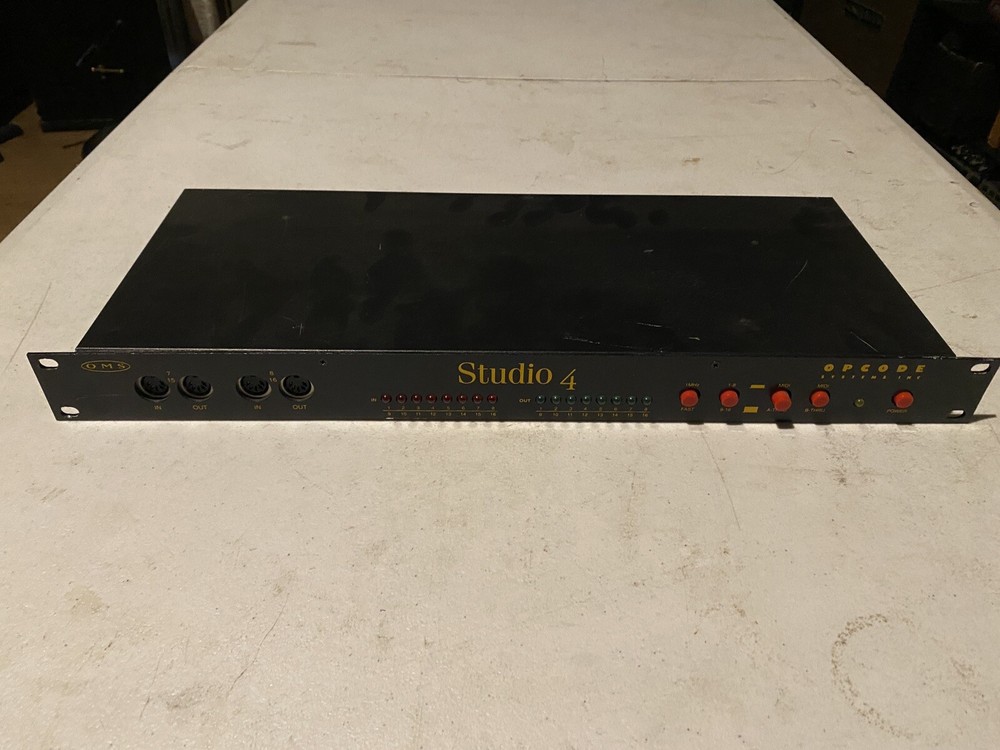 Opcode Systems Studio 4 OMS Midi Interface Vintage Rackmount - No Power Adaptor