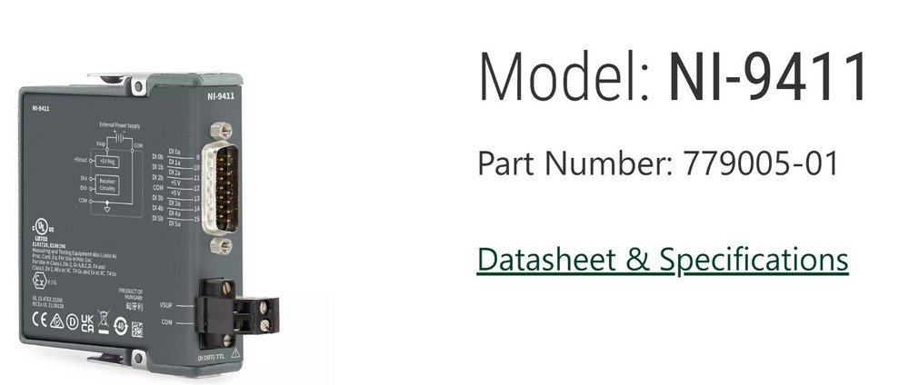National Instruments NI 9411 cDAQ Differential Digital Input Module
