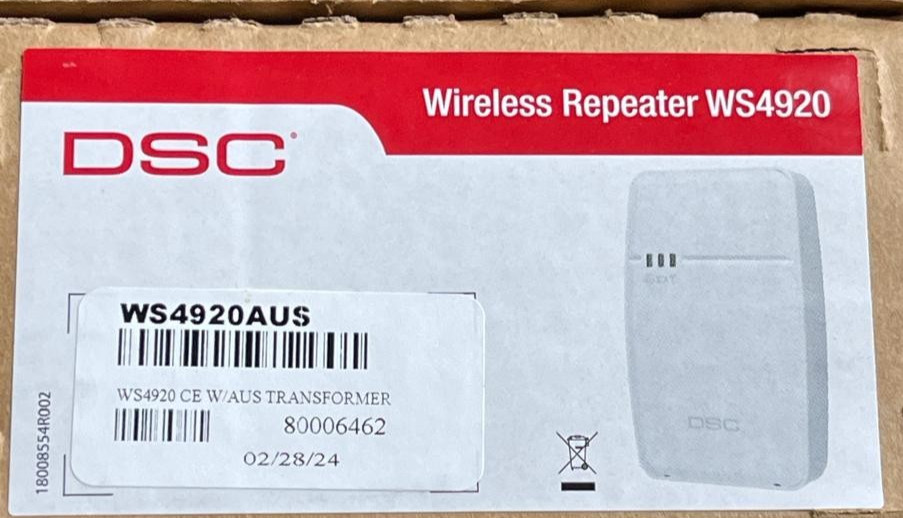 DSC WS4920 WIRELESS REPEATER