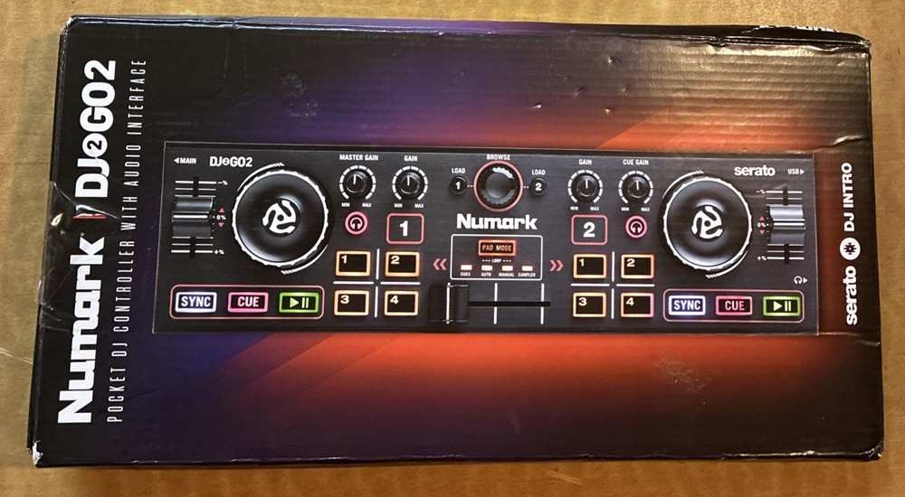 New In Box Numark DJ2GO2 Pocket DJ Controller With Audio Interface
