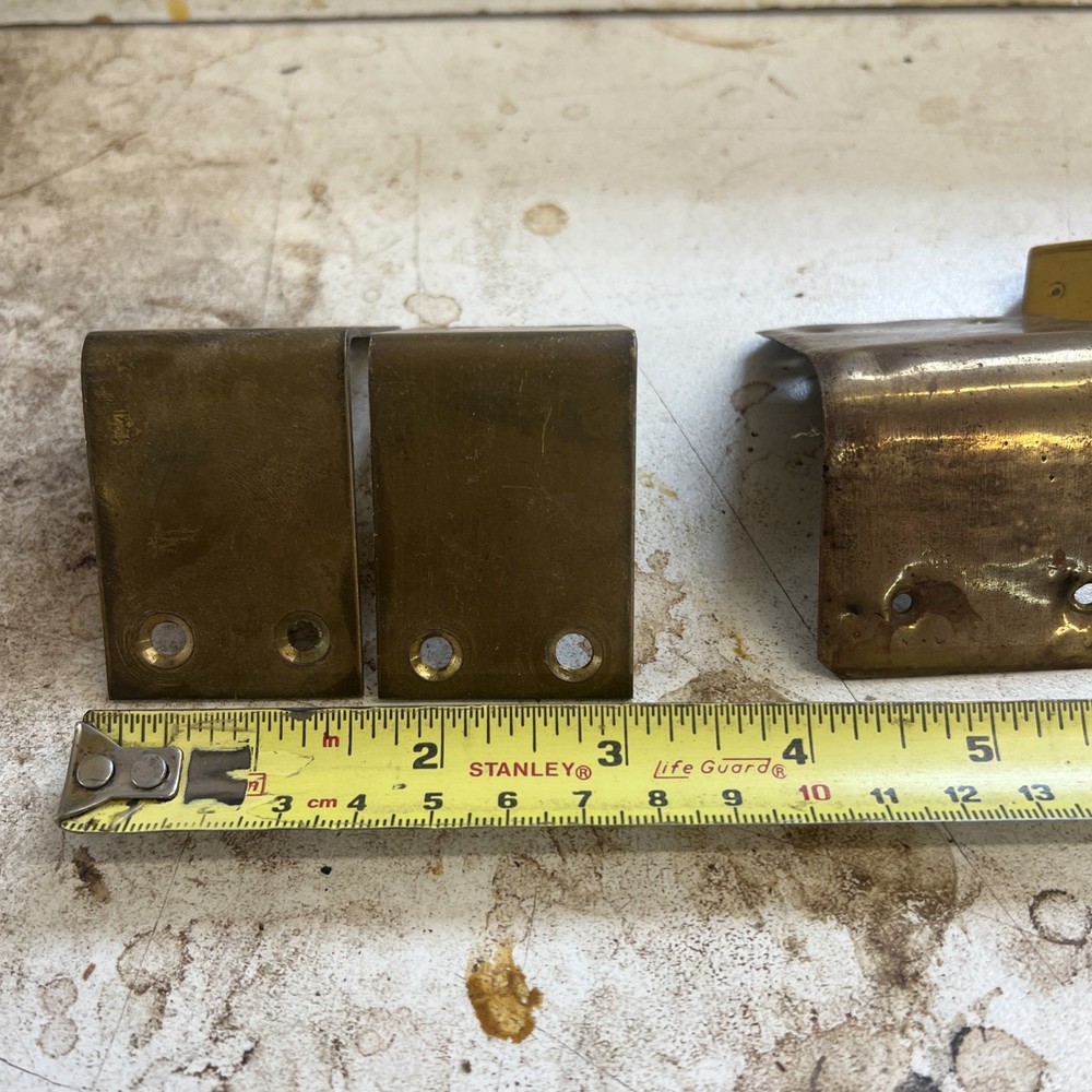 19thC Brass Trunk Corners
