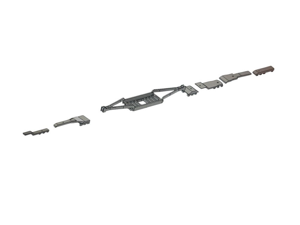 1/87 Scale 20 Axel Perimiter Trailer