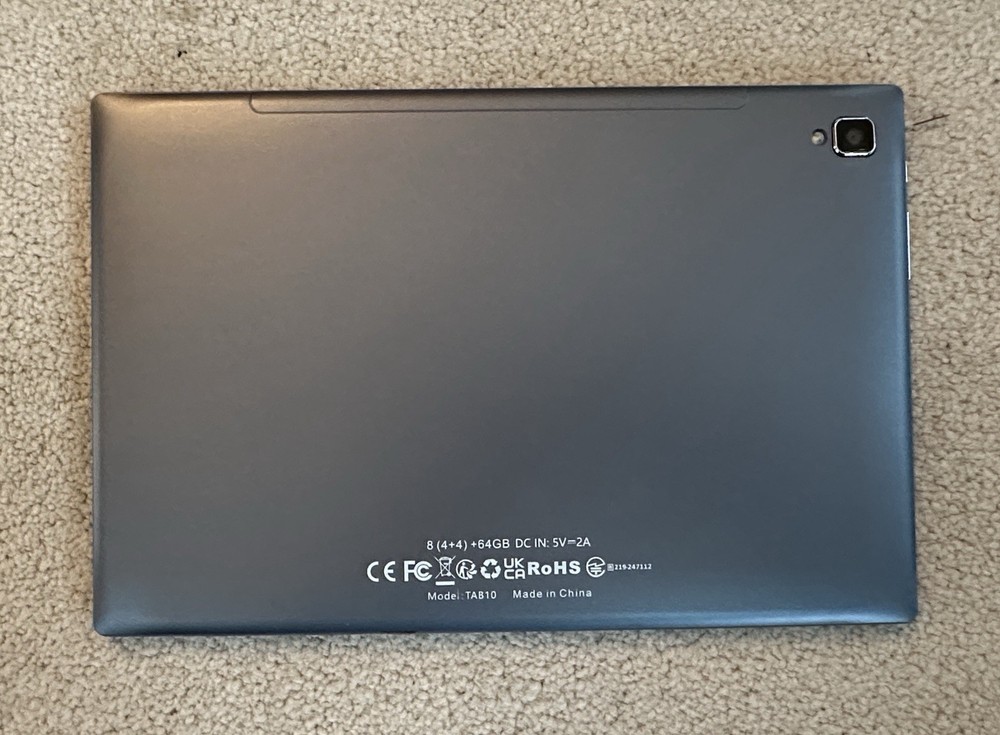 Android Tablet 10” TAB10 64GB In Original Box W/Cover, Keyboard & Mouse