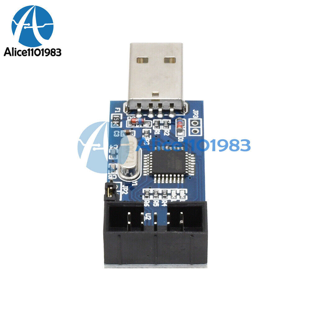 USBASP USBISP AVR Programmer USB+10 Pin Convert to Standard 6Pin Adapter Board