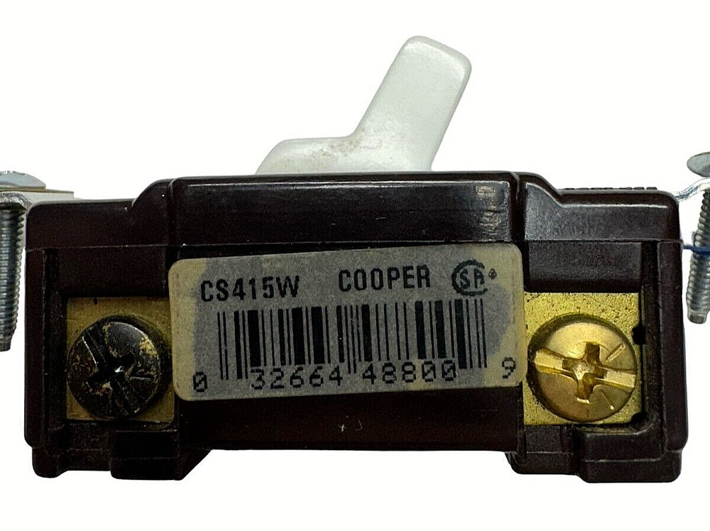 Cooper CS415W White 4-Way Toggle Wall Light Switch 15A, 120V-277V