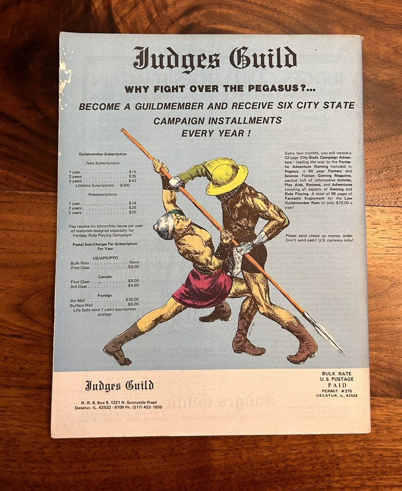 1981 Judges Guild PEGASUS magazine #4