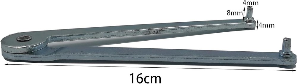 Universal Adjustable Angle Grinder Wrench Pin Spanner Face Silver