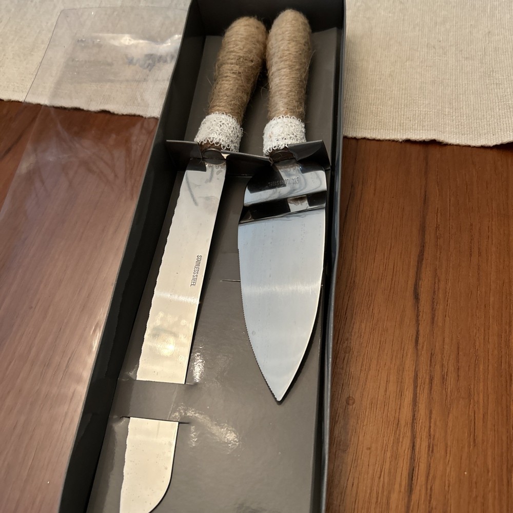 Original Box, Studio His & Hers Wedding Serving Set, Cake Knife w/Server
