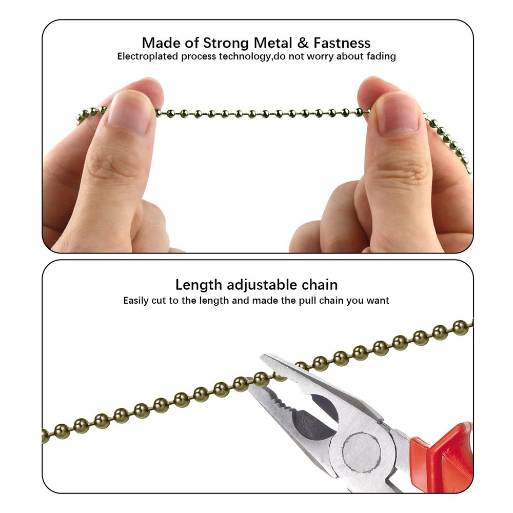 Dotlite Bronze Ceiling Fan Pull Chain Set, Decorative 12, 4 Pack