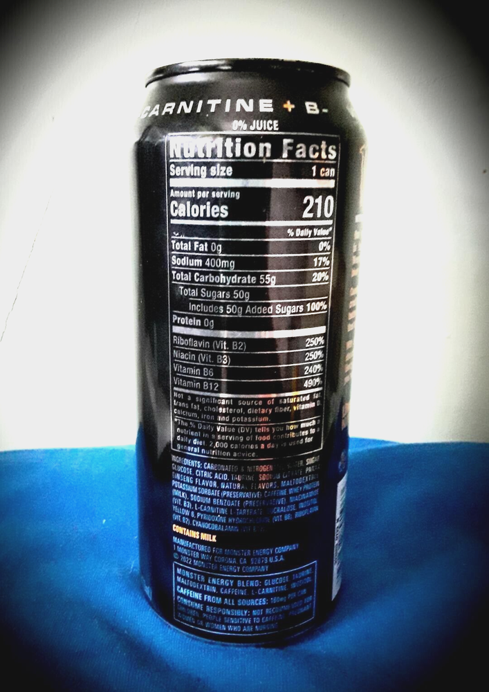 (1) FULL CAN: MONSTER ~ ENERGY~NITRO - COSMIC PEACH