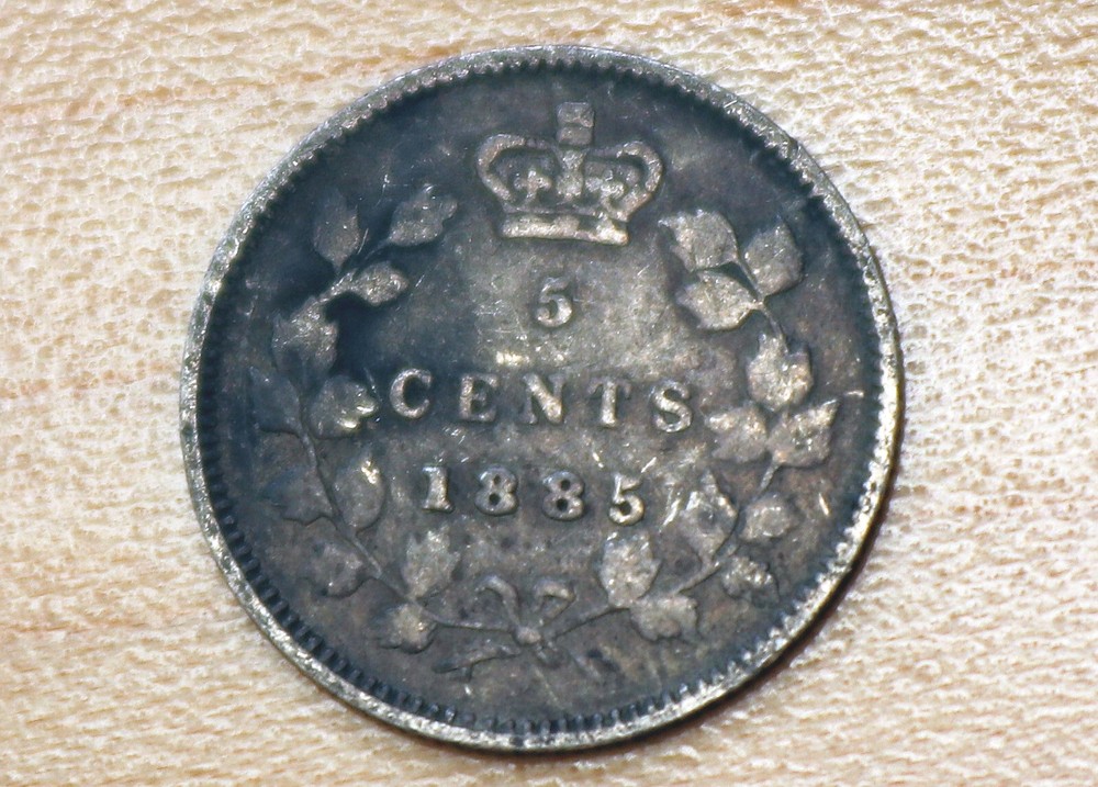 1885 5/5 Canada 5 Cents Silver