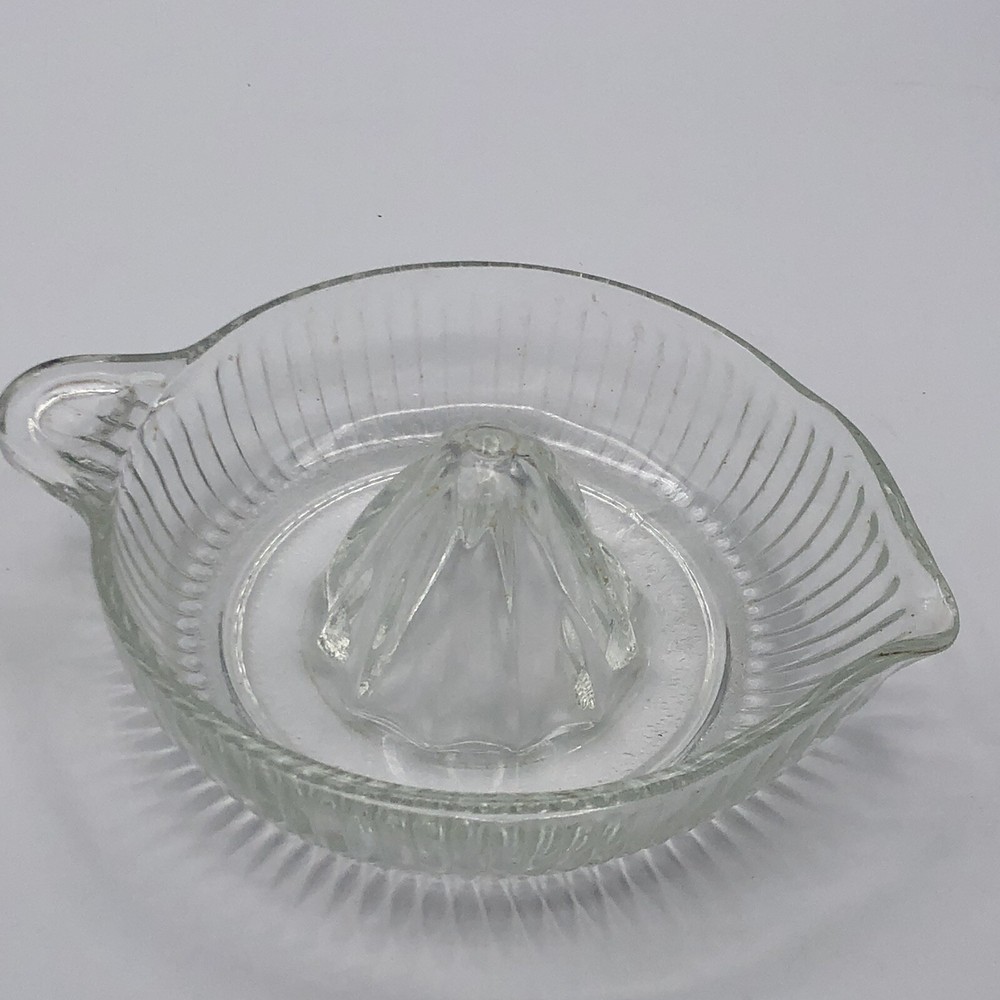 Juicer Large Clear Ribbed Depression Glass