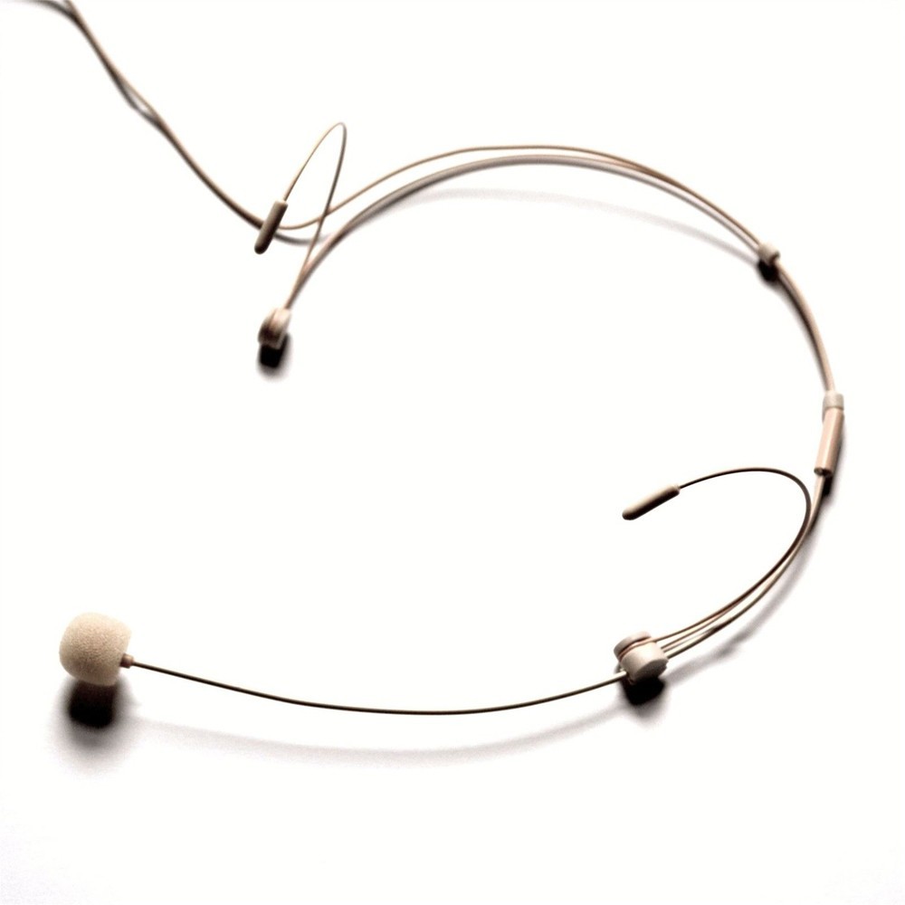 Beige Headset Microphone fits Audio-Technica Wireless Bodypack Transmitter