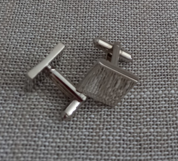 White metal cufflinks